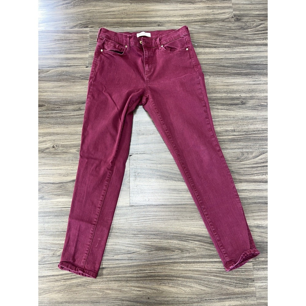 Gap Denim Womens 29x26 True Skinny Berry Maroon Color Ankle